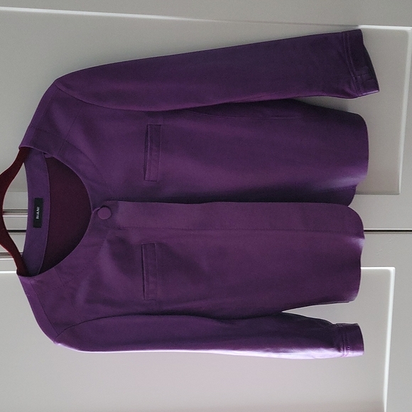 Riani lambskin purple leather jacket - Picture 1 of 8